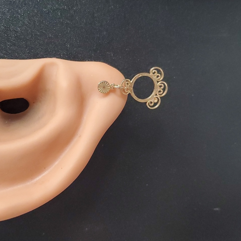 1960s Dainty Goldtone Drop Earrings, Pierced, Minimalist